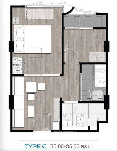picture 1-BR Condo at Blue Sukhumvit 89 near BTS On Nut (ID 1346608) - 7/7