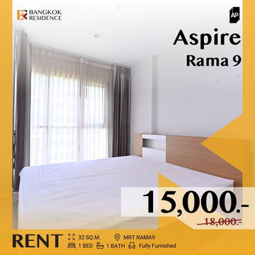  Aspire Rama 9 ✨ Beautiful Room at a Great Price, 𝐎𝐧𝐥𝐲 𝟏𝟓𝐊/𝐌𝐨𝐧𝐭𝐡💸 Near MRT Rama 9 