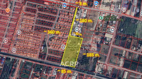 ขายที่ดิน 10 ไร่ ติดถนน ร.พ.ช. หลักหก ปทุมธานี ใกล้มหาวิทยาลัยรังสิต รหัส 00155628