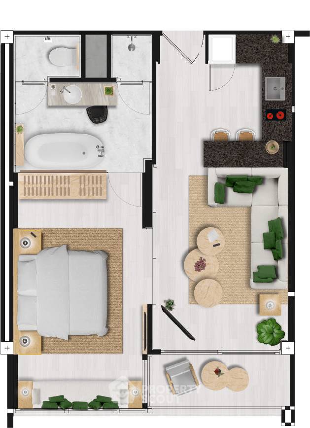 picture Contemporary 1-BR Condo at Melia Phuket Karon Residences close to Karon (ID 995544) - 8/12