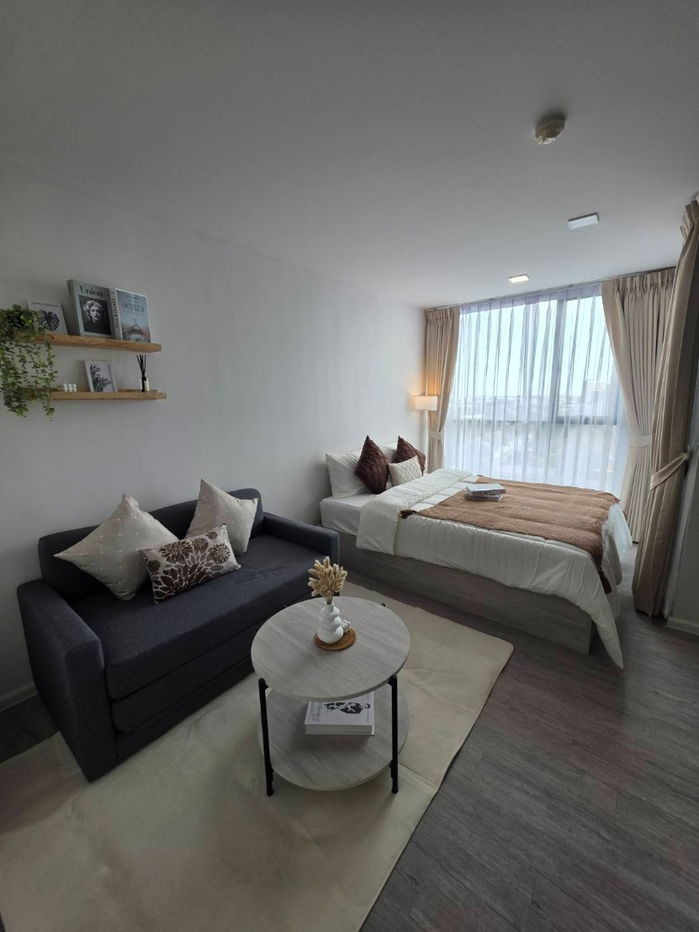picture ✨ With washing machine and beautifully decorated, Atmoz Tropicana Bangna Condo, 23 sq m, Building D, 8th floor, only 9,000 baht 🏡💖 - 5/9