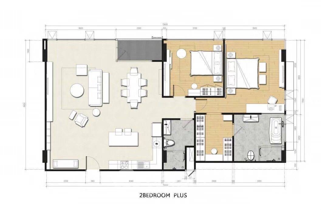 รูป คอนโด 2-ห้องนอน ที่ เดอะ สตาร์ ฮิลล์ คอนโด เชียงใหม่ ใน สุเทพ (ID 2285536) - รูปที่ 4/6