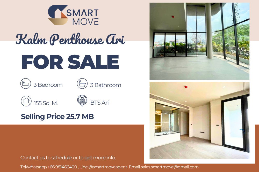 picture 🔥 For Sale !! Rare Item, High Celling!!🔥 Code C20250100079..........Kalm Penthouse Ari, 3 bedroom, 3 bathroom, Fully Fitted, Special Deal!!📣📣 - 1/7