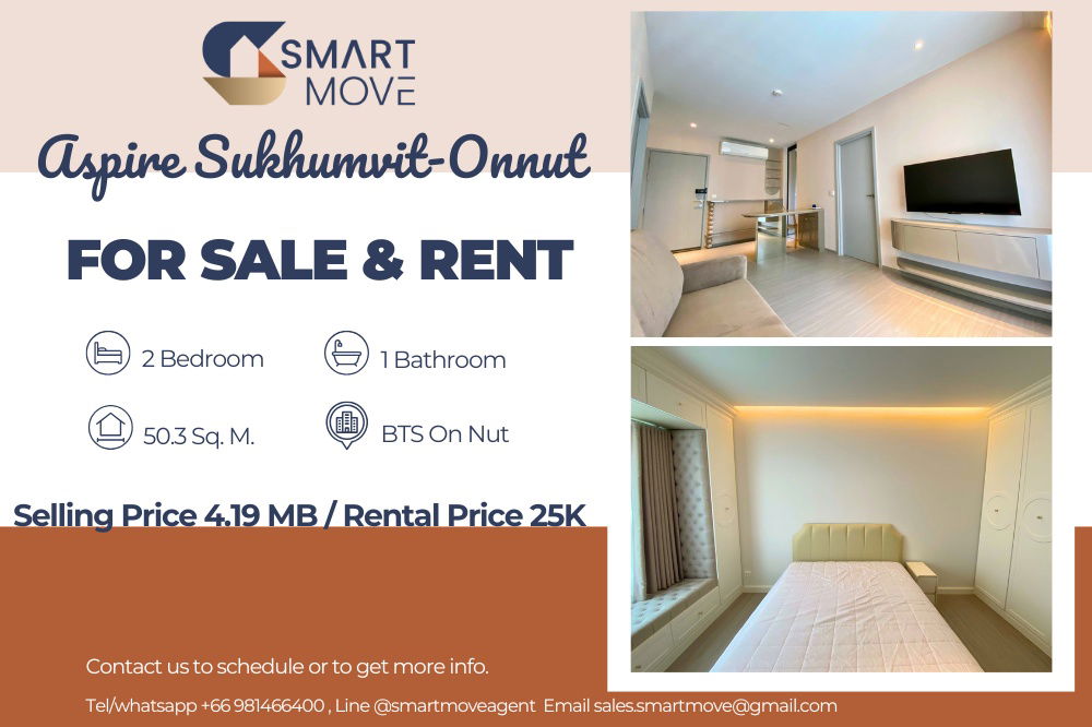 picture 🔥 For Sale  !!🔥 Code C20250800094..........Aspire Sukhumvit-Onnut, 2 bedroom, 1 bathroom, furnished, ready to move in, Special Deal!!📣📣 - 1/11