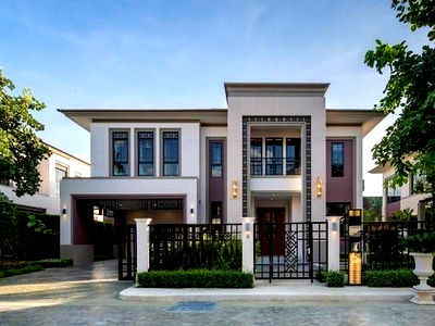 Houses for sale Phutthamonthon Sai 1 Road  : Luxury 2-storey detached house for sale, Chivawan Pinklao-Sathorn, land area 112 sq m, usable area 333 sq m, 4 bedrooms | 5 bathrooms