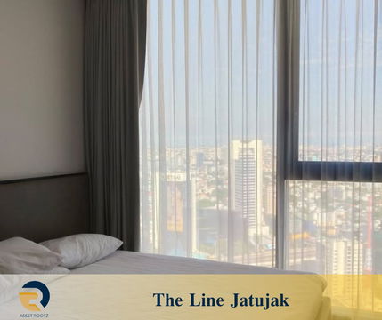 ให้เช่า  “The Line Jatujak ” เฟอร์นิเจอร์ เครื่องใช้ไฟฟ้าครบ >>ติดต่อเราที่  Line@assetrootz 