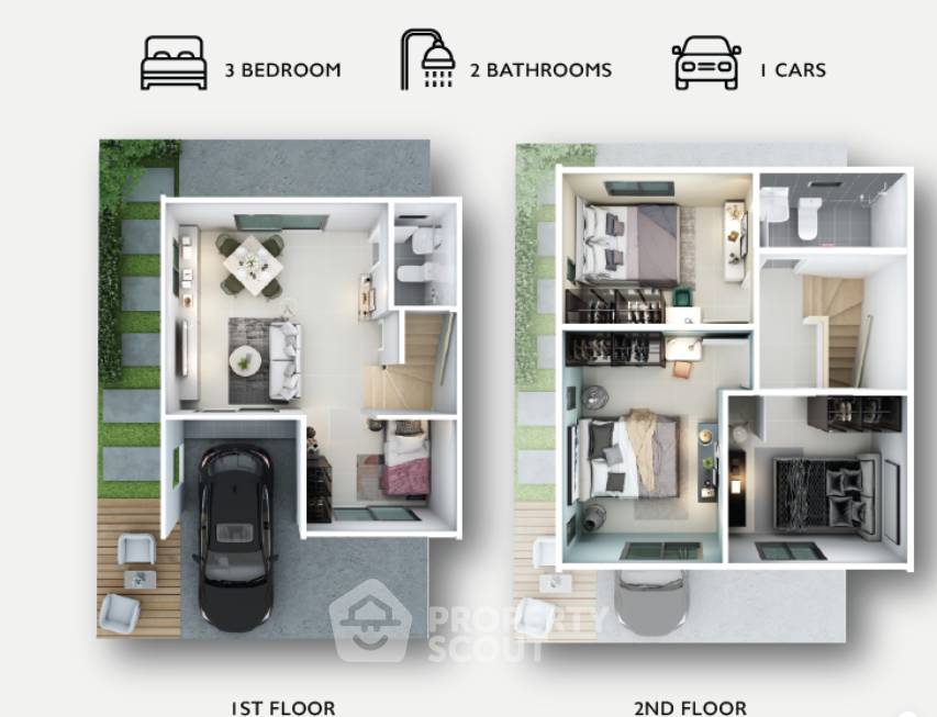 picture 3-BR Townhouse at Baan Pruksa Sukhumvit-Bangpu 2 in Bang Pu Mai (ID 2146678) - 4/5