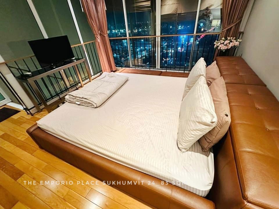 รูป For RENT, Beautiful Duplex 83 sqm. at The Emporio Place Sukhumvit 24 with river view - รูปที่ 10/12