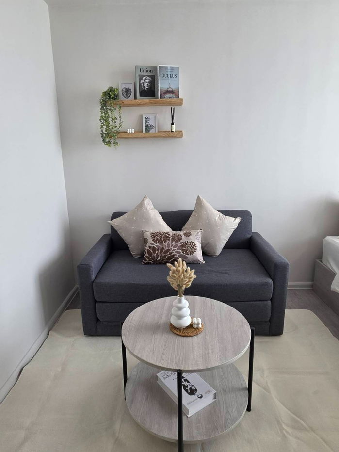 picture ✨ With washing machine and beautifully decorated, Atmoz Tropicana Bangna Condo, 23 sq m, Building D, 8th floor, only 9,000 baht 🏡💖 - 7/9