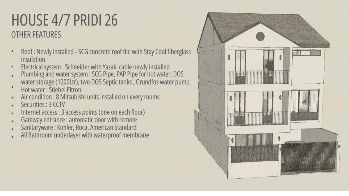 picture Semi-detached house BTS Phakanong Soi Pridi Banomyong26 Sukhumvit71 road - 34/43