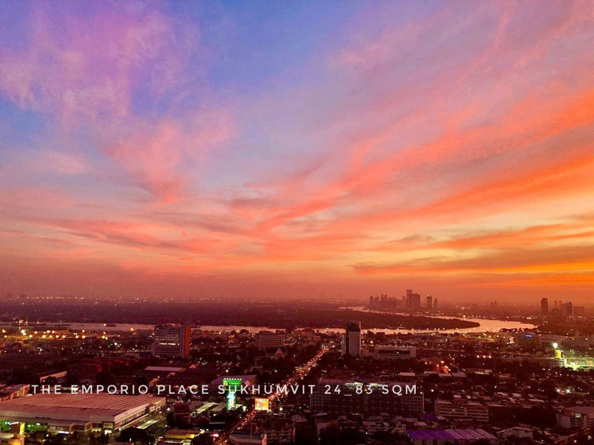 รูป For RENT, Beautiful Duplex 83 sqm. at The Emporio Place Sukhumvit 24 with river view - รูปที่ 4/12