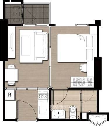 picture 1-BR Condo at Condolette Midst Rama 9 near MRT Phra Ram 9 (ID 511738) - 13/13