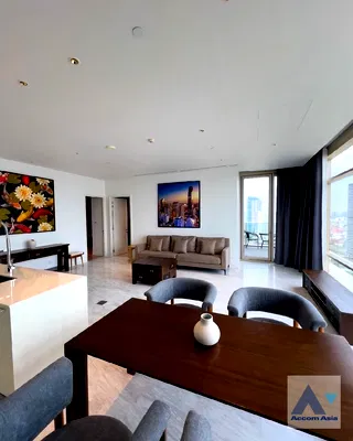 คอนโดให้เช่า : 🔼🔽 AccomA 📩 Balcony with Panoramic Chao Phraya River and City View ( AA41545 )