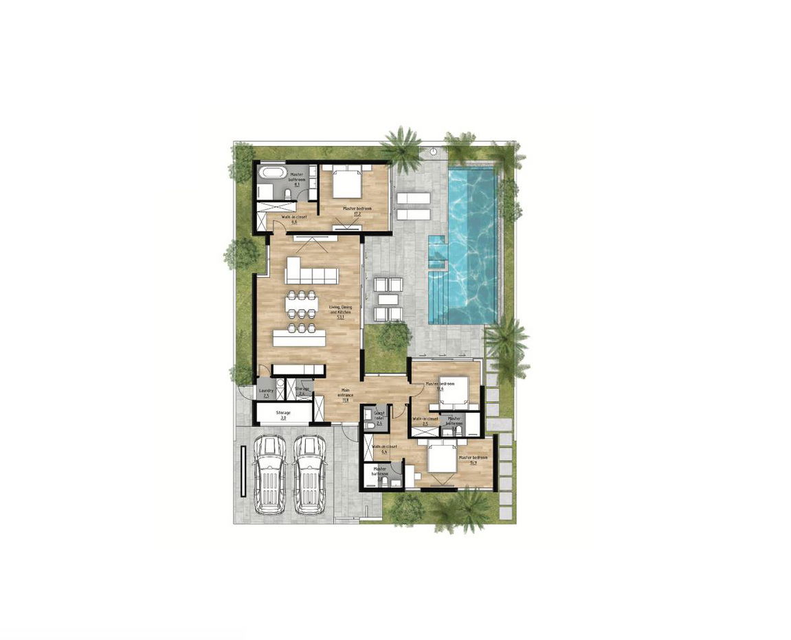 รูป วิลล่า 3-ห้องนอน ที่ วัน เรสซิเดนซ์ เลคไซด์ โดย เร้ดวู้ด ใน เชิงทะเล (ID 1436258) - รูปที่ 4/15