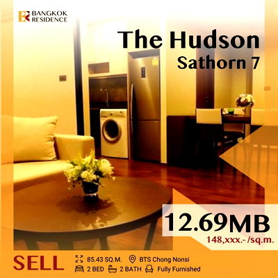 ขายคอนโด : 💎The Hudson Sathorn 7,Luxury Condo in Sathorn CBD near BTS Chong Nonsi
