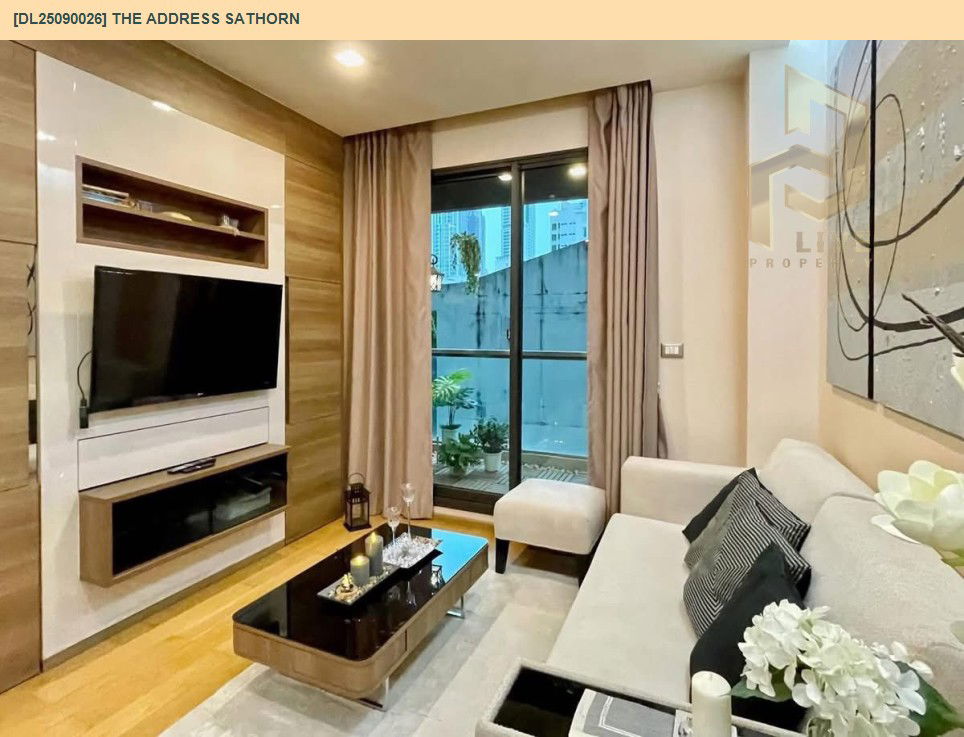 picture DL25090026 Condo for rent, The Address Sathorn near BTS Saint Louis, ready to move in, call urgently 0656133286 LineID @655ebbvc - 4/10