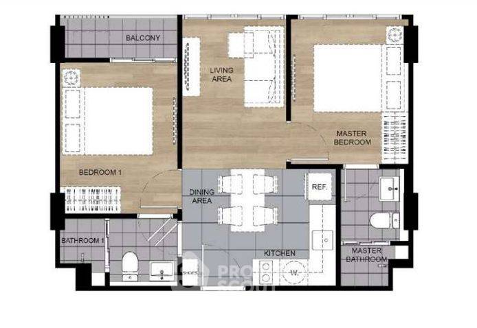 รูป คอนโด 2-ห้องนอน ที่ ดีคอนโด คาล์ม คอนโด รามคำแหง 40 ใกล้ รามคำแหง (ID 1676443) - รูปที่ 5/6