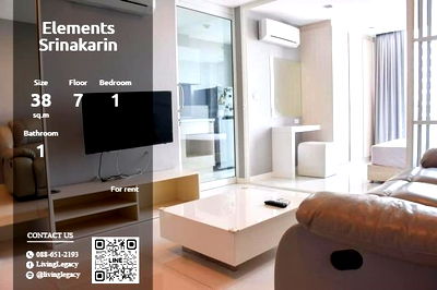 Condos for rent Seacon Square Department Store : SHHLN5 Condo For Rent Elements Srinakarin 38 Sq.M. Floor 7 line id : @livinglegacy