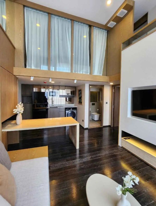 picture Park Origin ThongLor 40th FL.,Duo Space 60 Sq.m. 2 bed 2 bath Rent 70K Baht  - 2/9