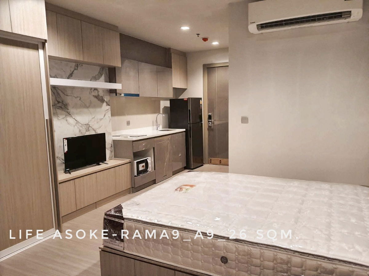 รูป ให้เช่า คอนโดห้องสตูดิโอ ไลฟ์ อโศก-พระราม9 ตึก A ใกล้ทางออกไป MRT  - รูปที่ 3/12