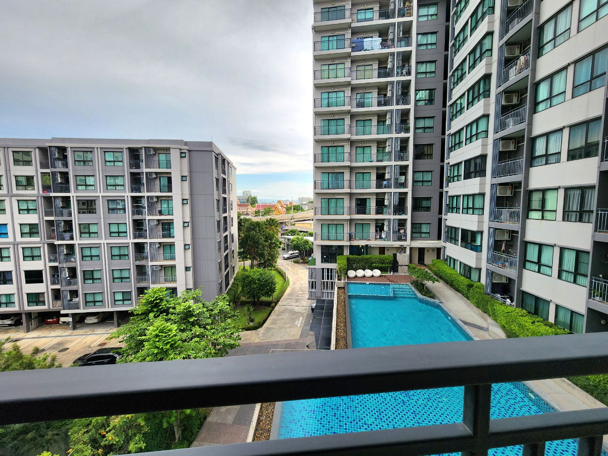 picture Reduced price** Sale / For rent Supalai City Resort Rama 8 **Real room, real picture** 2 bedrooms, 75 square meters, pool view SNS027 - 32/86