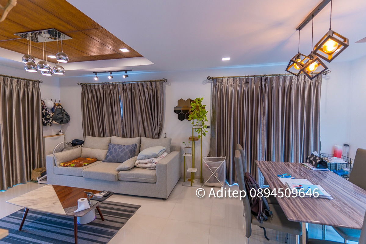 picture Single house for sale, 60 sq m, Pruklada Wongwaen-Hathai Rat, 3 bedrooms, 3 bathrooms, front of house facing the garden - 14/29