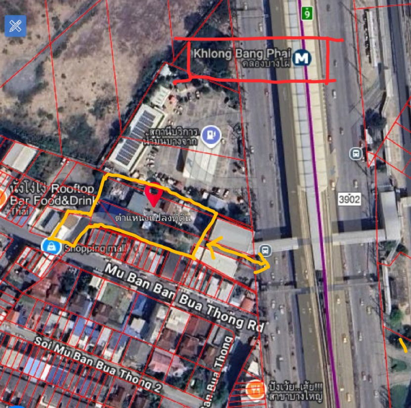 รูป ให้เช่า ที่ดินเปล่าถมแล้ว 750 ตร.วา  ทำเลดีมาก ติดสถานีรถไฟฟ้าคลองบางไผ่  ปากซอยหมู่บ้านบัวทอง  ติด 7-11    - รูปที่ 2/15