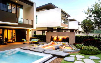 Houses for sale Samut Prakarn : For sale: The River, a luxury riverside detached house, private, on Bangna Km. 26.