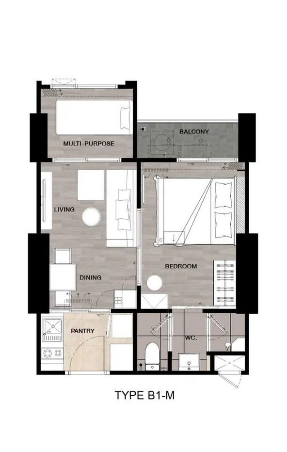 picture 2-BR Condo at Niche MONO Mega Space Bangna in Bang Kaeo (ID 2296767) - 9/24