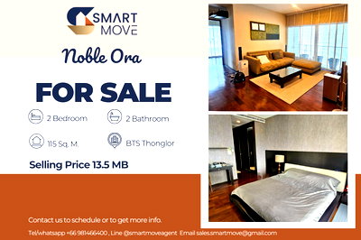 Condos for sale BTS Thong Lo (Thong Lor) : 🔥 For Sale !! City view / Pool view, high floor 13++,🔥 Code C20250800087..........Noble Ora, 2 bedroom, 2 bathroom, furnished, Special Deal!!📣📣