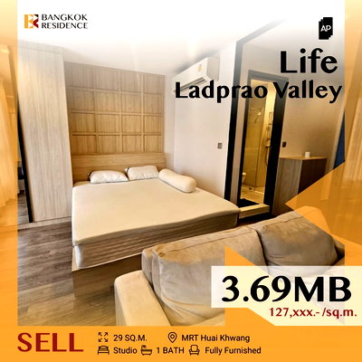 ขายคอนโด : 🎯Fully furnished,Life Ladprao Valley near BTS Ha Yaek Lat Phrao
