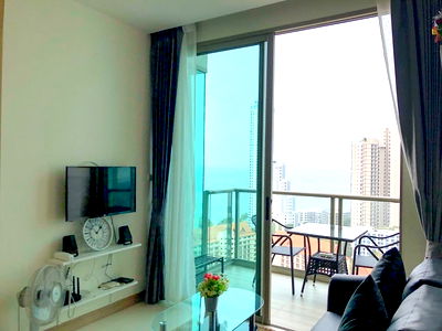 คอนโดให้เช่า : For Rent: Riviera Wongamat Condo 23rd Floor Rental Price: 20,000 Baht / month Size: 35 sq.m.