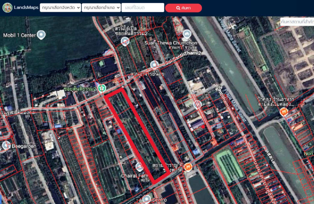รูป ขายที่ดิน 12 ไร่ แถวเลียบคลองปะปา ซอยสันติธรรม2 บางใหญ่ นนทบุรี - รูปที่ 1/4