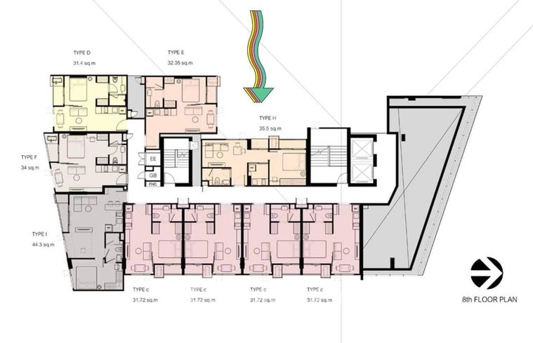 1-bed condo for sale, 34 sqm, The Teak Sathorn - Lumpini