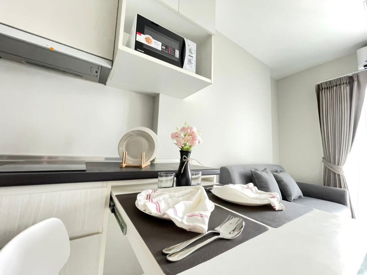 picture Y016🔥Urgent🔥 Rich Park @Triple Station Rama 9, vacant room, ready to move in, next to 3 electric train lines, Red Line, Yellow Line, APL Hua Mak, - 4/7
