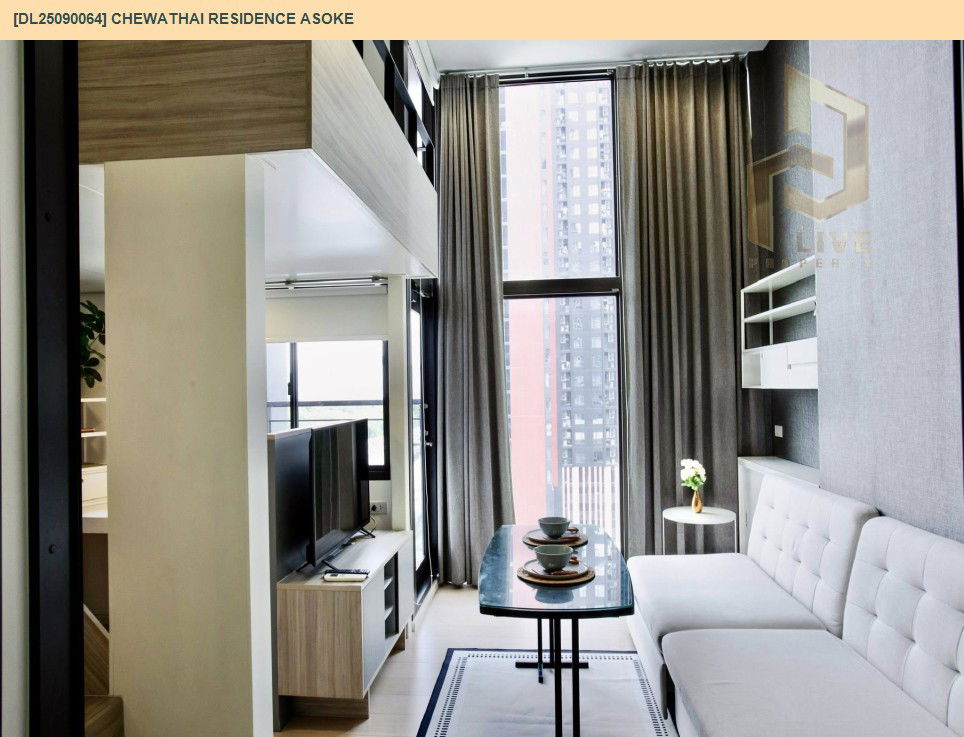 picture DL25090064 Condo for rent, Chewathai Residence Asoke  near MRT พระราม 9, ready to move in, call urgently 0656133286 LineID @655ebbvc - 5/14