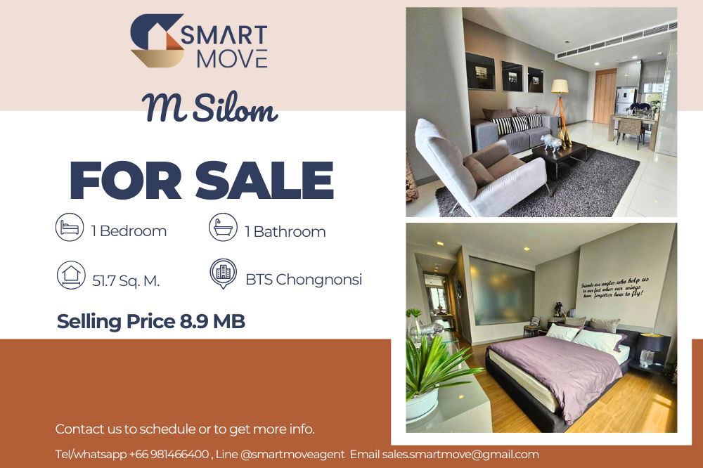 picture 🔥 For Sale !! high floor 19++, Pet friendly!!🔥Code C20230500014..........M Silom, 1 bedroom, 1 bathroom, furnished, Special Deal!!📣📣 - 1/15