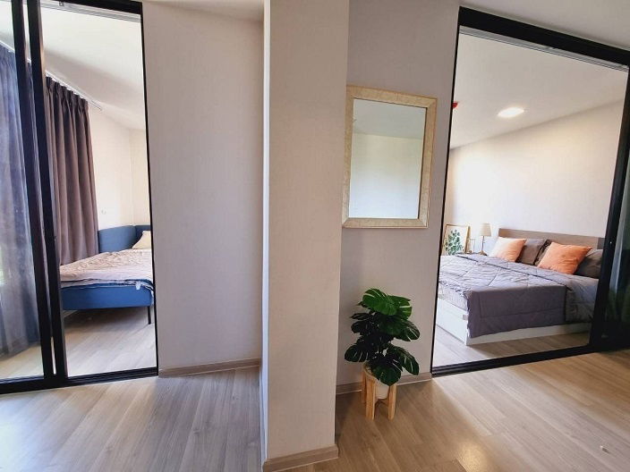 รูป ให้เช่า พลัมคอนโด สะพานใหม่ แบบ 2 ห้องนอน 35 ตรม. ชั้น 5 มีเครื่องซักผ้า ของครบ เพียง 14,800 บาท - รูปที่ 1/6