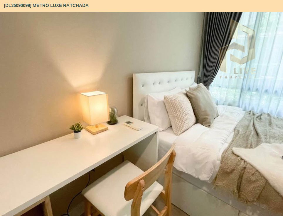 picture DL25090099 Condo for rent, Metro Luxe Ratchada near MRT ห้วยขวาง, ready to move in, call urgently 0656133286 LineID @534wlwof - 7/8