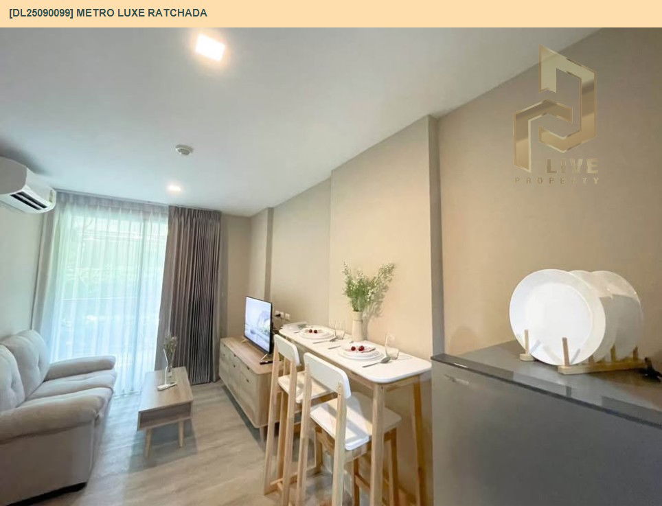 picture DL25090099 Condo for rent, Metro Luxe Ratchada near MRT ห้วยขวาง, ready to move in, call urgently 0656133286 LineID @534wlwof - 2/8