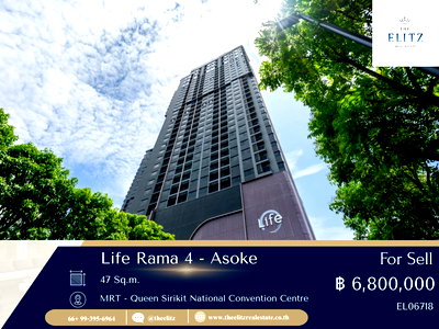 คอนโด พร้อมพงษ์ : ✨ Life Rama 4 – Asoke คอนโดใหม่ใจกลาง CBD ห้องหลุดมาไม่บ่อย ห้องแต่งครบ คุณภาพพรีเมียม 💖