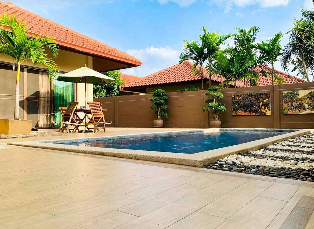 รูป ให้เช่าพูลวิลล่า – 55,000 บาท/เดือน**  บ้านสไตล์ไทย–บาหลี บรรยากาศร่มรื่น ขนาด: 3 ห้องนอน 2 ห้องน้ำ - รูปที่ 3/9