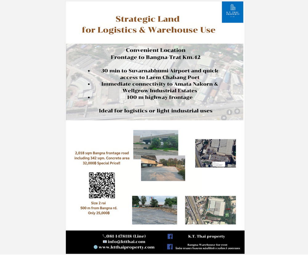 picture Call : 081-147-8118 Land for rent Bang Wua, Bang Pakong District, Chachoengsao - 3/8