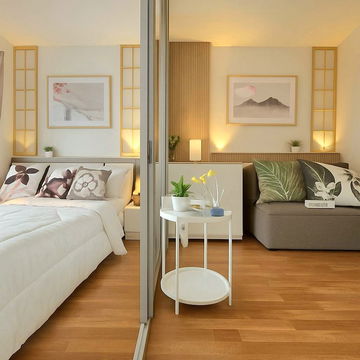 For Rent Condo Lumpini Ville Onnut - Lat -krabang 2 Near Airport link  Thap Chang station Rental fee 7900-