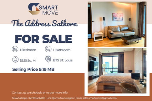 🔥 ขายพร้อมผู้เช่า !! ทำเลทอง, ชั้นสูง 18++, วิวมหานคร!!🔥Code C20250700034.......The Address Sathorn, 1 ห้องนอน, 1 ห้องน้ำ, แต่งครบ, ราคาพิเศษ!!📣📣