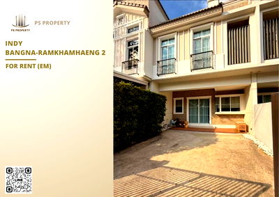 Townhouses for rent Ramkhamhaeng Road : Townhouse for rent 📍 Indy Bangna-Ramkhamhaeng 2 📍 3 bedrooms, 3 bathrooms, fully furnished and equipped with appliances