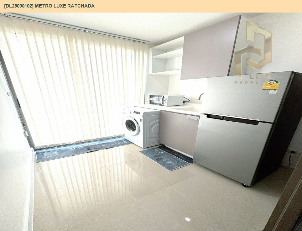 picture DL25090102 Condo for rent, Metro Luxe Ratchada near MRT ห้วยขวาง, ready to move in, call urgently 0656133286 LineID @534wlwof - 8/9
