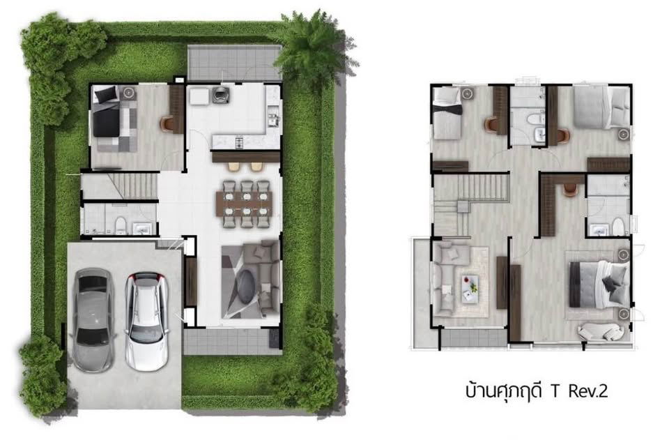 picture Firsthand Detached House in Supalai Parkville Pattaya – Sukhumvit 📍Located on Tungklom–Talman Road, Selling Price: 6,700,000 Baht (Negotiable) - 6/6