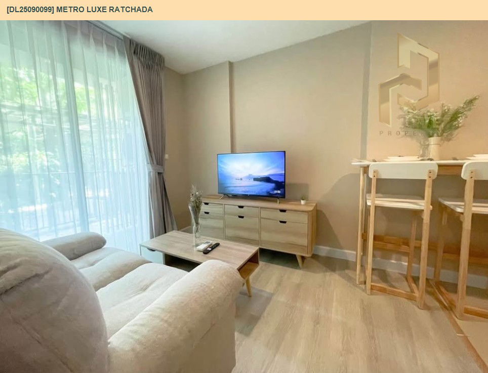 picture DL25090099 Condo for rent, Metro Luxe Ratchada near MRT ห้วยขวาง, ready to move in, call urgently 0656133286 LineID @534wlwof - 4/8