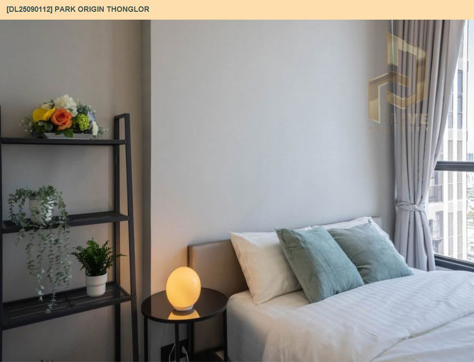 picture DL25090112 Condo for rent, PARK ORIGIN THONGLOR near BTS Thong Lo, ready to move in, call urgently 0656133286 LineID @655ebbvc - 5/10